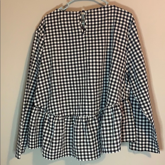 SHEIN 4XL Peplum Gingham Top - Picture 4 of 4